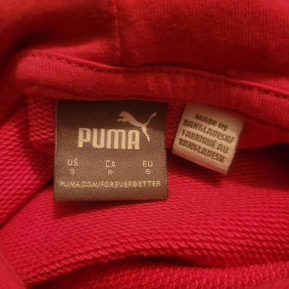 Puma Cropped Pullover Hoodie in Hot Pink S - Picture 7 of 7